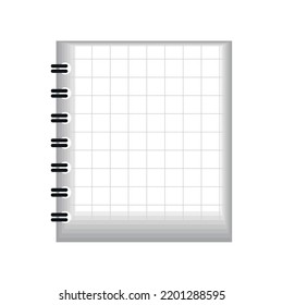 notepad mockup supply icon isolated