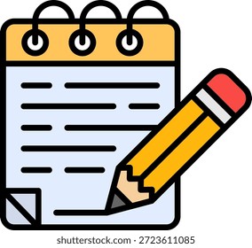 Novo Vetor de Design de Ícone Criativo do Bloco de Notas