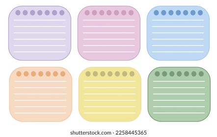 Notepad, note, memo graphic, document, paper graphic, cute notepad, colorful memo