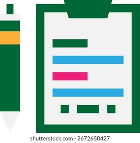Notepad Notebook Diary Icon Vector Flat Illustration