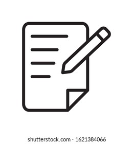 Notepad, notebook icon in trendy outline style design. Vector graphic illustration. Suitable for website design, logo, app, and ui. Editable vector stroke. EPS 10.