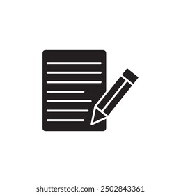 Notepad, notebook icon,vector flat black trendy style illustration for web and app on white background..eps