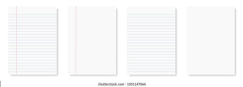 notepad and notebook isolated on white for pattern and design.