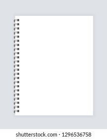 Notepad. Notebook-Muster mit Platz für Ihre Bild-, Text- oder Corporate-Identity-Details. Realistisches Spiral-Notepad-Motiv