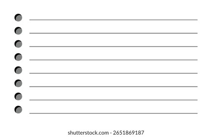 Notepad or notebook sheet background for websites and graphic resources. Vector Illustration . EPS 10 . 