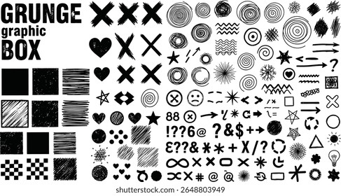 Notepad notes, scribbles, squiggles, hand drawn doodles. Underlines, arrows, marks, punctuation marks, emojis. Scribbles, squiggles hand drawn on school board, notebook. 
