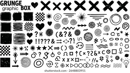 Notepad notes, scribbles, squiggles, hand drawn doodles. Underlines, arrows, marks, punctuation marks, emojis. Scribbles, squiggles hand drawn on school board, notebook. 