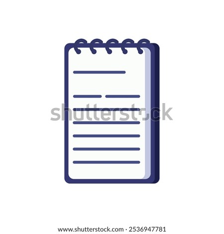 notepad office supplies isolated icon