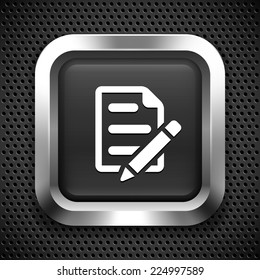 Notepad on Black Square Button