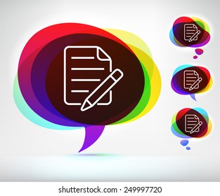 Notepad on  Color Speech Bubbles