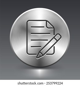Notepad on Silver Round Buttons
