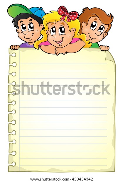 Notepad Page Children Theme 1 Eps10 Stock Vector (Royalty Free ...