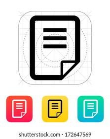 Notepad Page Flip Icon. Vector Illustration.