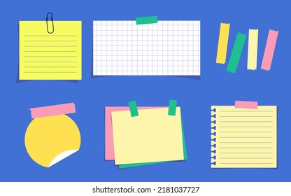 Notepad Page and Sticker Design Set