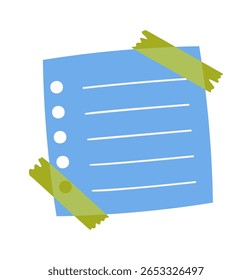 Notepad page sticky memo sheet