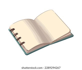 notepad pages on clean white background icon isolated