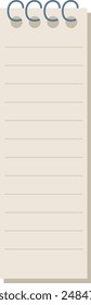 Notepad Paper Sheet Vector Illustration