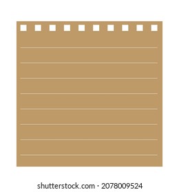 notepad paper sticker paper brown color journal note paper for book sticker journal notebook cute pastel color writing paper vector