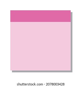 notepad paper sticker paper pink color journal paper notepad for book sticker journal notebook cute pastel color writing paper vector