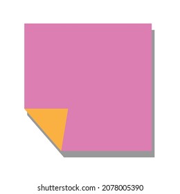 notepad paper sticker paper pink color folded journal paper notepad for book sticker journal notebook cute pastel color writing paper vector