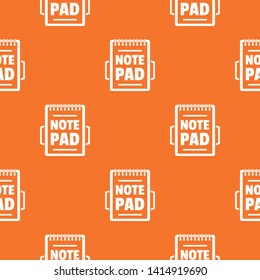 Notepad pattern vector orange for any web design best