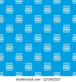 Notepad pattern vector seamless blue repeat for any use
