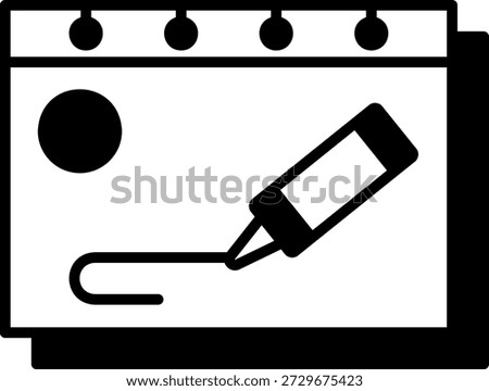 Notepad and Pen Icon Illustration