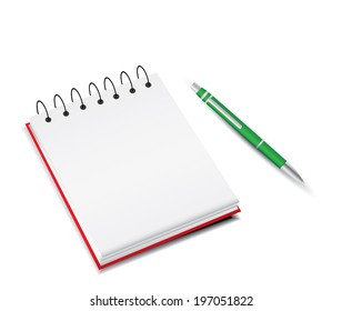 Notepad and pencil.