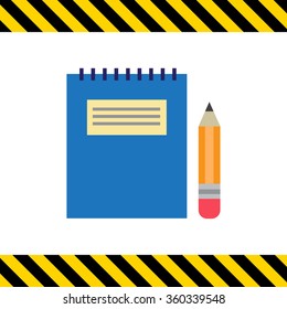 Notepad and pencil
