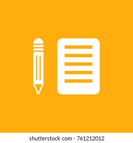 Notepad and Pencil Icon  