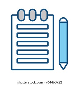 notepad and pencil icon