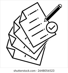 Ícone De Lápis Do Bloco De Notas, Ícone De Tomada De Nota, Tomada De Notas, Tomada De Notas, Gravação De Informações Pelo Writer Vetor Art Illustration