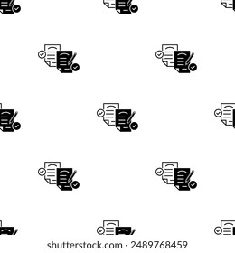 Notepad Pencil Icon Seamless Pattern, Note Taking Icon, Notetaking, Note-Taking, Information Recording By Writer Vector Art Illustration