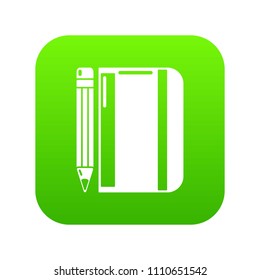 Notepad pencil icon. Simple illustration of notepad pencil vector icon for web