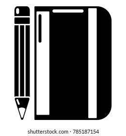 Notepad pencil icon. Simple illustration of notepad pencil vector icon for web