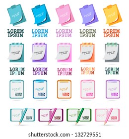 Notepad And Pencil Symbols - Abstract - Isolated On White Background - Vector Illustration, Graphic Design Editable For Your Design. Notepad Logo