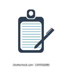 Notepad or prescription icon