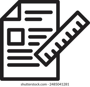 Notepad with scale vector icon. business list icon.	