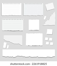 Notepad, sheet, notebook, school notebooks. Torn leaf.