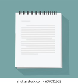 Notepad sheet vector illustration