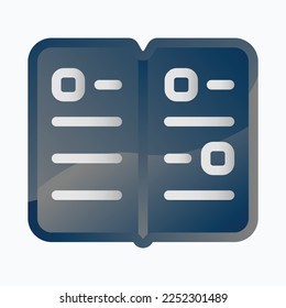 Notepad sheet vector. Notebook file icon