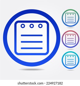 Notepad sign icon