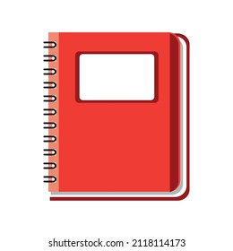 notepad with spiral cartoon icon
