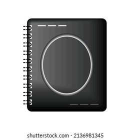 bloc de notas con icono de espiral aislado