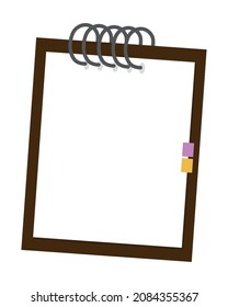 notepad with spiral vector icon