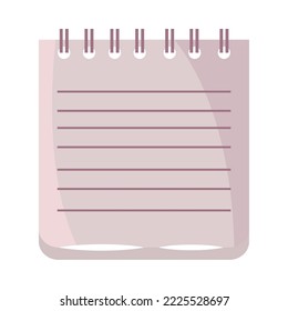 notepad supply school icon isolated