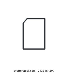Notepad Symbol Flat Icon. Document, Notebook, File Icon Vector Illustration