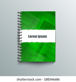 Notepad template with abstract background. Eps10 Vector illustration