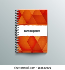 Notepad template with abstract background. Eps10 Vector illustration