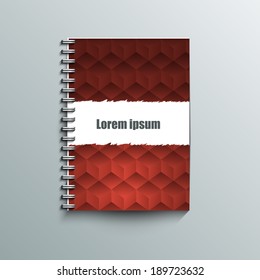 Notepad template with abstract background. Eps10 Vector illustration